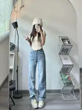 EV ハイウエストデニムパンツ【スリムフィット・ストレート・ロング丈・夏用】