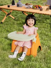 アウトドア用子供用ピクニックチェア【持ち運びに便利・低い座面・スナックテーブル付き】