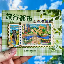 金属製の温州滑軌冷蔵庫マグネット【観光名所デザイン・コレクション用】