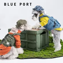 blueport 中小型犬用工事風ベスト【多ポケット・春秋用・洗濯可能】