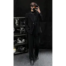 デザイン性のある飾り帯付きスーツ【ジャケット・パンツ・セットアップ対応】