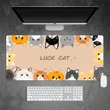 可愛い猫デザインの超大きいマウスパッド【防水・滑り止め機能付き・ゲーミング用】