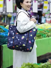 大容量折りたたみショッピングバッグ【エコ布製・防水・旅行用・女性用】