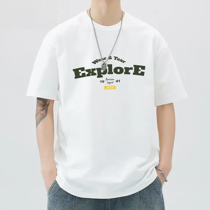 極上の柔らかさの純綿半袖Tシャツ【クルーネック・ホワイト・ゆったりシルエット】