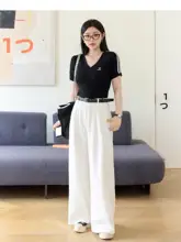 ラフな直線シルエットのデニムパンツ【ゆったりしたフィット感・大きいサイズ・ストレートレッグ】