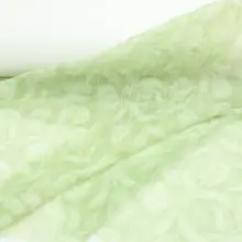 透け感のある浅緑色チューリップ柄立体プリーツシフォン生地【漢服DIY用】