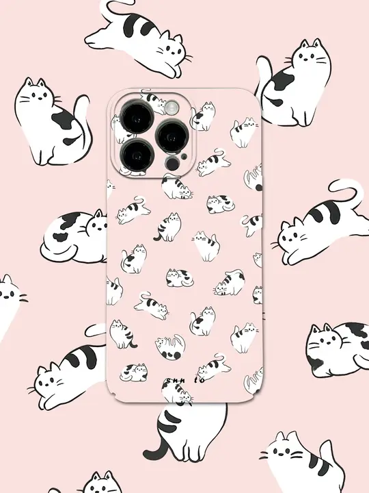 スマホケース 猫柄 アニメ風 キャラクター ペア 耐衝撃 iPhone対応 Android対応