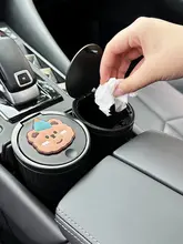 可愛い車用ゴミ箱【カップホルダー対応・置き型収納】