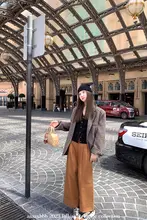 ターンアップ ワイドパンツ レディース カジュアルパンツ コットン ゆったり