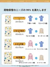 手巻き真空圧縮袋【旅行用・衣類・布団・防湿】