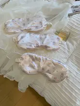 可愛いクマ柄のお昼寝アイマスク【女性用・アイスシルク・快適睡眠】
