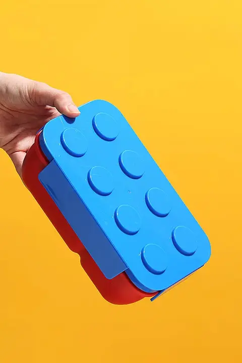 ブロックデザインのランチボックス【電子レンジ対応・サラダ・フルーツ用】