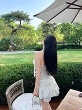 甘美な小白花のチュニックビスチェワンピース【ハンガー付き・美しいデザイン】（セットアップ対応）
