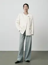 中式デザインの西装外套【女性用・肌理感のある上品な仕上がり】