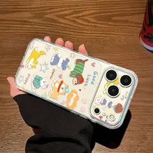 犬のイラストが可愛いiPhoneケース【透明・シリコン製・男女兼用】