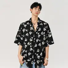 できるデザイン！夏用ハワイアン柄半袖シャツ【速乾・薄手・ビーチスタイル】