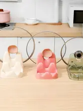 透明な二段鍋蓋スタンド【キッチン用・調理器具・カウンター収納】