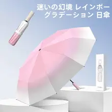 グラデーションカラー全自動雨傘【大サイズ・晴雨兼用・UVカット】