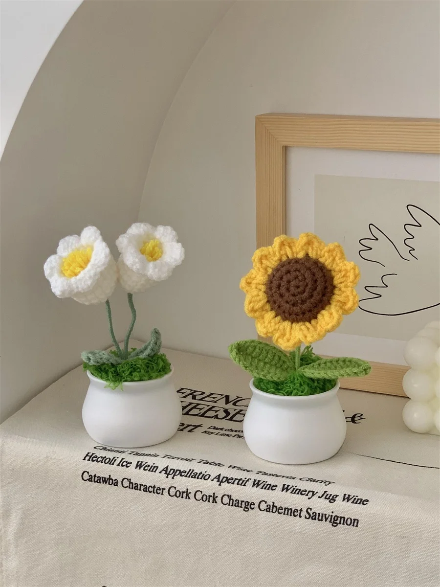 敬老の日に手作りプレゼントを贈るなら、この「手編み向日葵の鉢植え」が一番おすすめ？