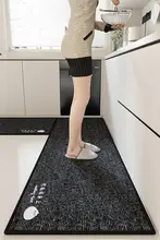 滑り止め付きキッチンマット【防油・水吸収・お手入れ簡単・ロングタイプ】
