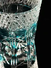 江戸切子水晶酒杯【手作り彫刻・贈り物に最適・ギフトボックス付き】
