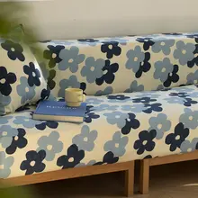 ソファカバー マルチカバー 厚手 コットン 凹凸テクスチャー 花柄プリント ソファ用 インテリア 「CastleGarden」