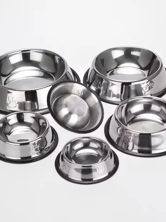 高品質な防滑ステンレス製の犬用ボウル【大犬用・猫用・ペット用】