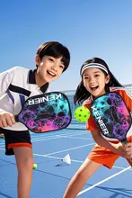 ピックル・ラケット【木製・子供用・初心者向け・4個ボール付き】（セットアップ対応）