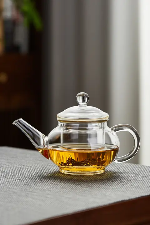 ティーポット 小型 家庭用 ガラス フィルター 高温耐性 厚手 ミニ 功夫茶具