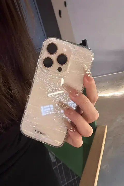 ラメグラデーションiPhoneケース【シェルデザイン・全包防摔・高級感】