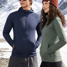 男女兼用 アウトドア用フリースフード付きジャケット【保温・長袖・登山・ハイキング用】
