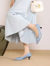 中華風 シンプルなレディースパンプス【春用・尖ったつま先・細いヒール・通勤向け】