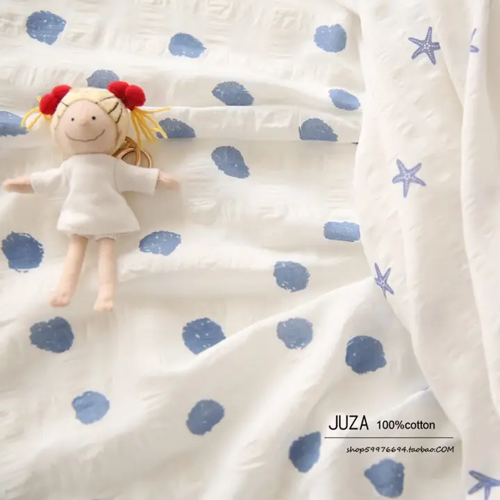 純綿パフ生地の手作りシャツワンピース【夏用・防蚊・UVカット対応】（セットアップ対応）