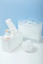 持ち運び便利なバスルーム用収納バスケット【洗面用品・お風呂用・衛生的】