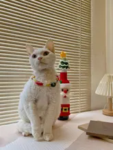ペット用クリスマス雰囲気ネックレス【猫・犬・テディ・フレンチブルドッグ用・フォトプロップス】