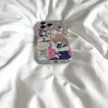 二次元漫画デザインのツインテール女の子スマホケース【iPhone対応】