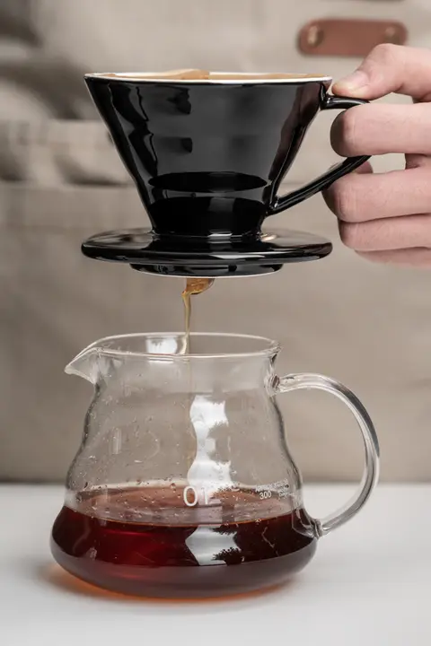 手軽に楽しめるコーヒーセット【陶製フィルター・高硼硅ガラスシェアポット・304ステンレス製ドリップポット】