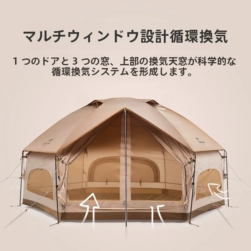 Naturehike モンゴル式テント 34人用：大空間で四季を対応する高耐久双層テントの実用性解析