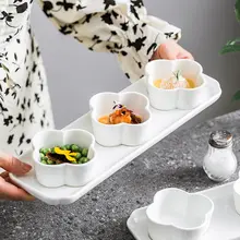 小皿 陶器 仕切り付き 取り皿 小鉢 薬味皿 おやつ ナッツ フルーツ 家庭用 リビング