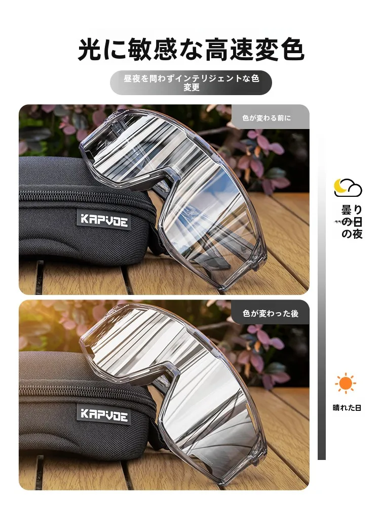 自転車用フルフェイスサングラス KAPVOE K180-PC：UV400対応の光致変色機能とフィット感を徹底解説