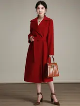 Manuela トレンチコート【キャメル・大きな襟・ウエストリボン・中長丈】