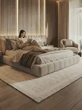 防水仕様の高級感漂うフロアカーペット【ノー接着剤・ノー甲醛・お手入れ簡単・ベッドサイド用】