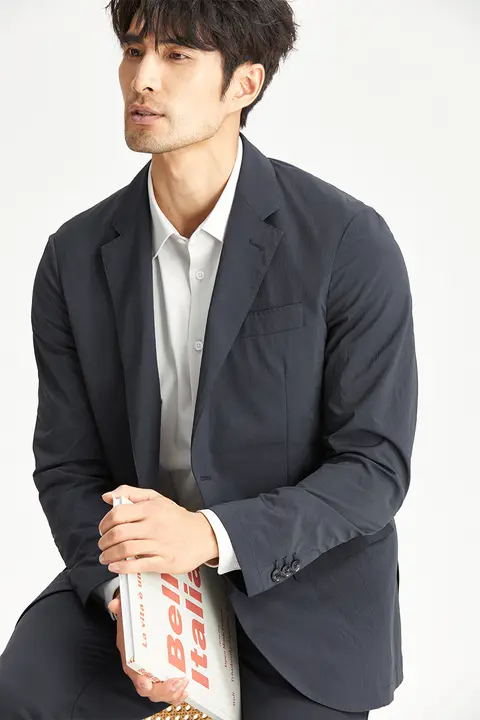 JSSD HOMME ビジネスカジュアル メンズブレザー【平驳領・高級感ある素材】