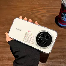 スマホケース Honor Magic 9 8 7 6 5 対応 レディース クリア ソフトケース 耐衝撃 カメラレンズ保護 シンプル 可愛い「Honor」