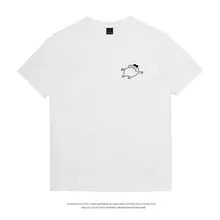カジュアルなデザインのコットン半袖Tシャツ【漫画プリント・ユニセックス・フィット・夏用】