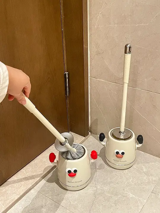 壁掛けトイレブラシセット【可愛いデザイン・隅までお掃除可能】