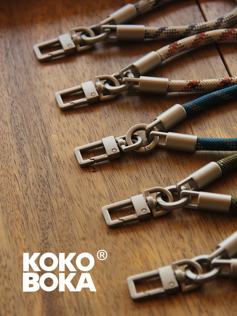 KOKOBOKA タイ原色合金製 7MM ミニアウトドアイベント用 スマートフォン用ストラップ【車の鍵・AirPods・カメラ用防丢紐・水筒チェーン】