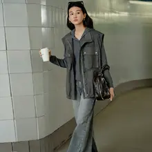 上質なウール混フード付きニットセーター【リブ編み・女性用・春用】