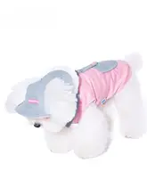 犬用ハット風ネクタイ付きキャップ【小型犬用・秋用・耳出し・ヨークシャーテリア・ビションフリーゼ対応】