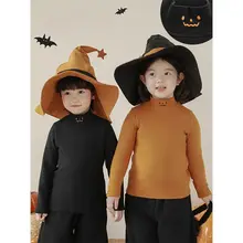 セットアップ 2点セット キッズ ガールズ ハロウィン ボアベスト ニットパンツ カボチャ アップリケ 裏起毛 もこもこ 防寒 冬